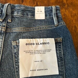 Good American Good Classic 6/28 Blue Denim Jeans NWT